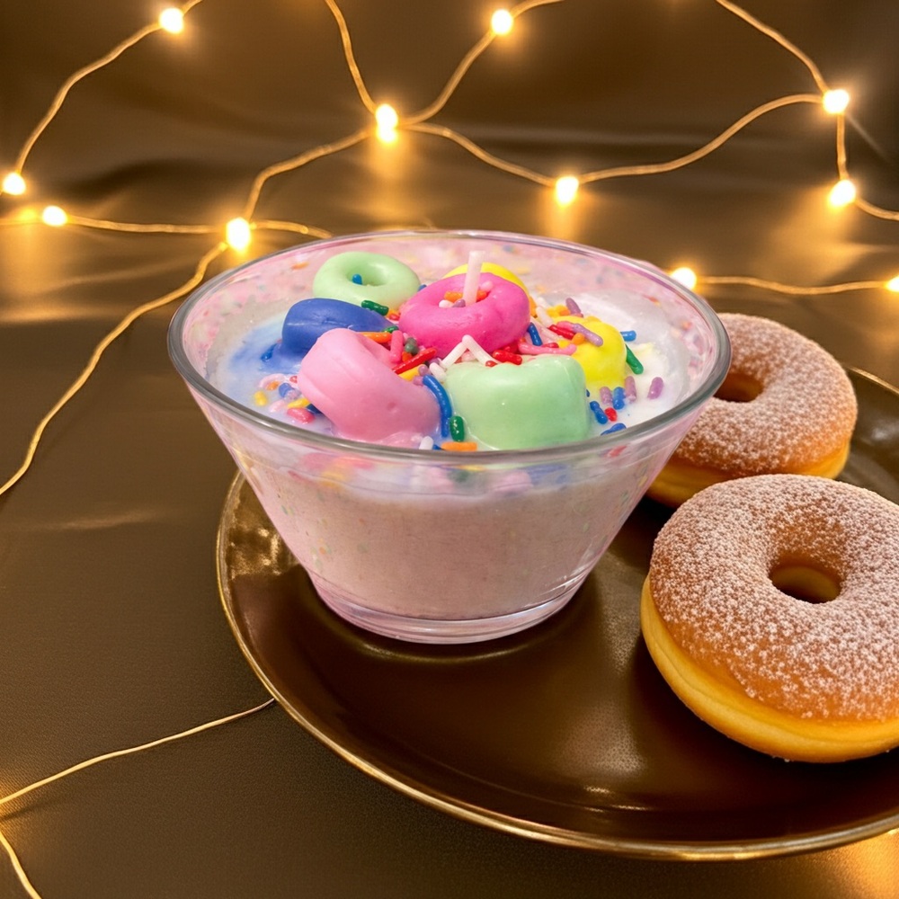 Colorful Donut Candle Set